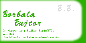 borbala bujtor business card